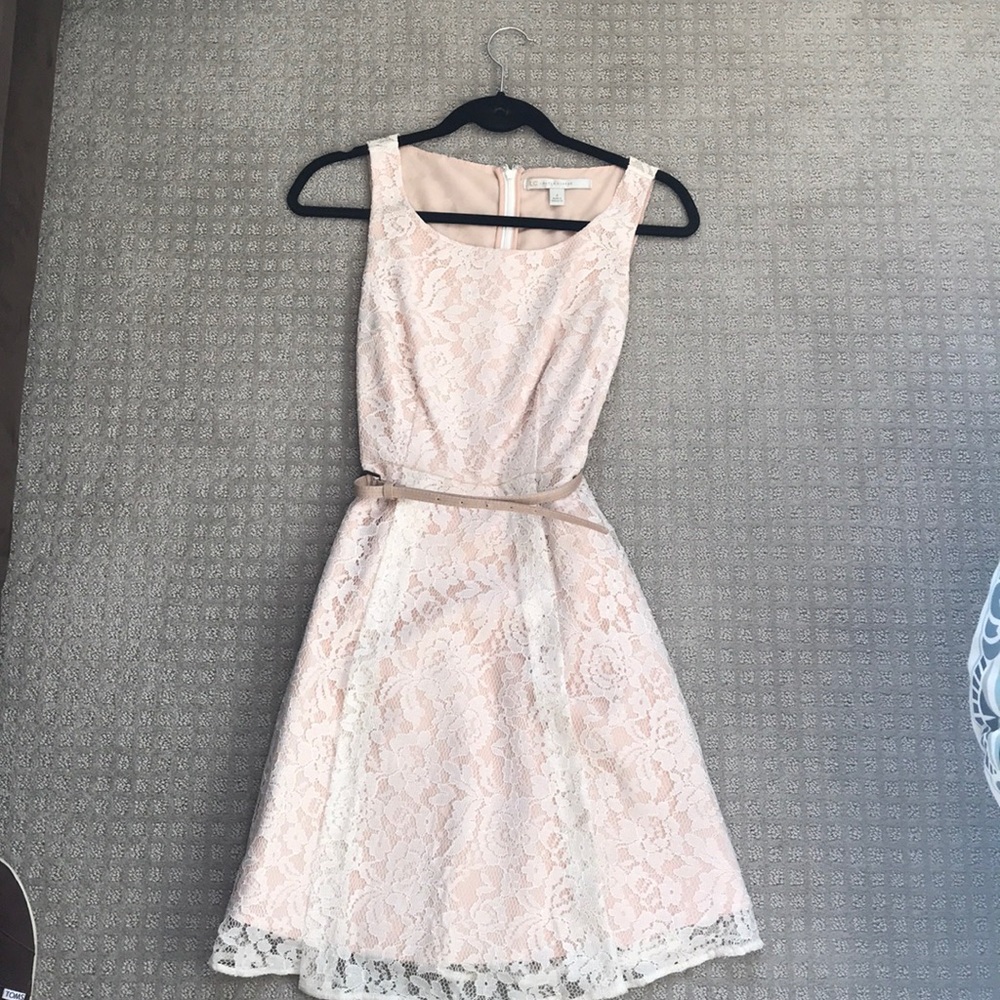 Blush lace dress